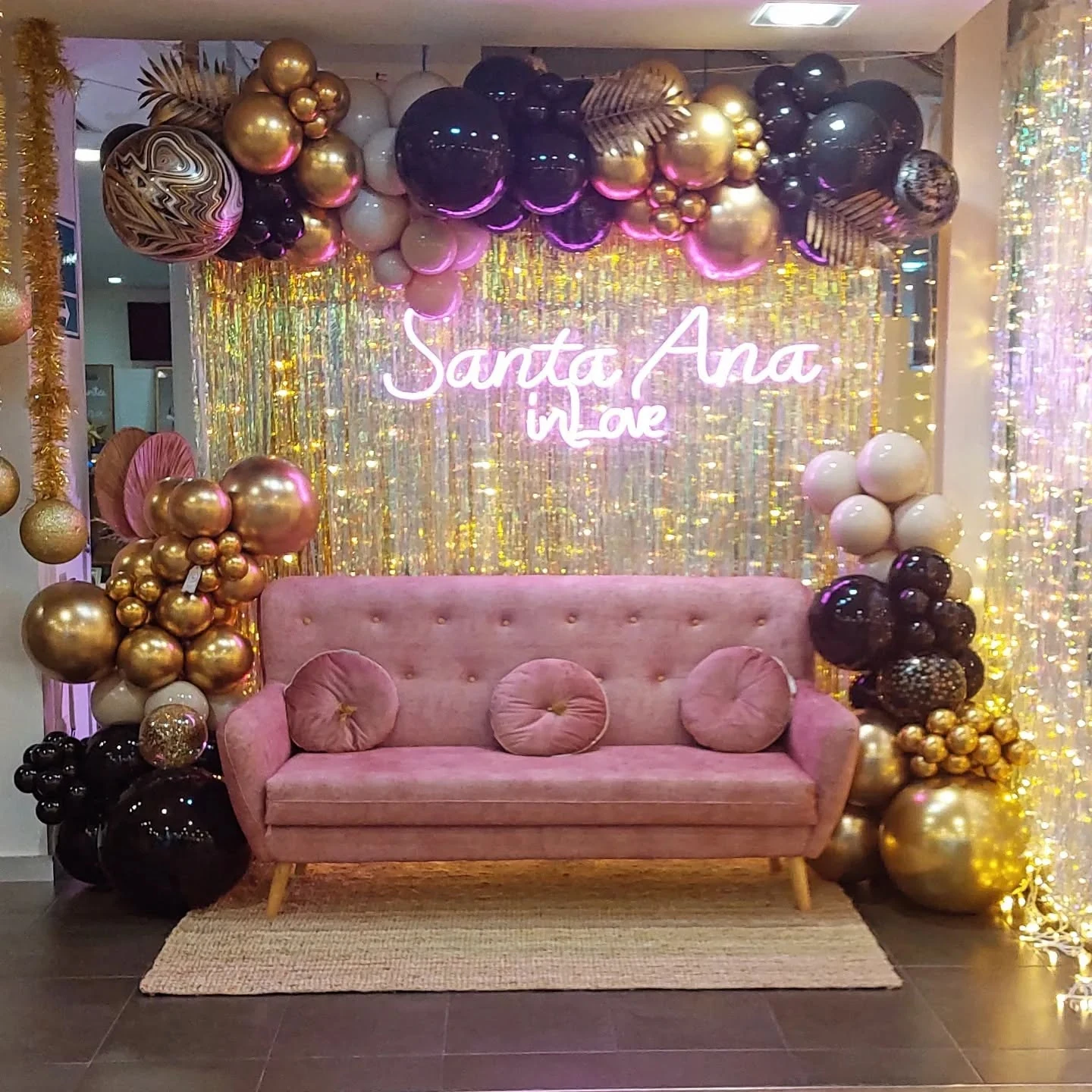 Photocall con muro de globos para evento